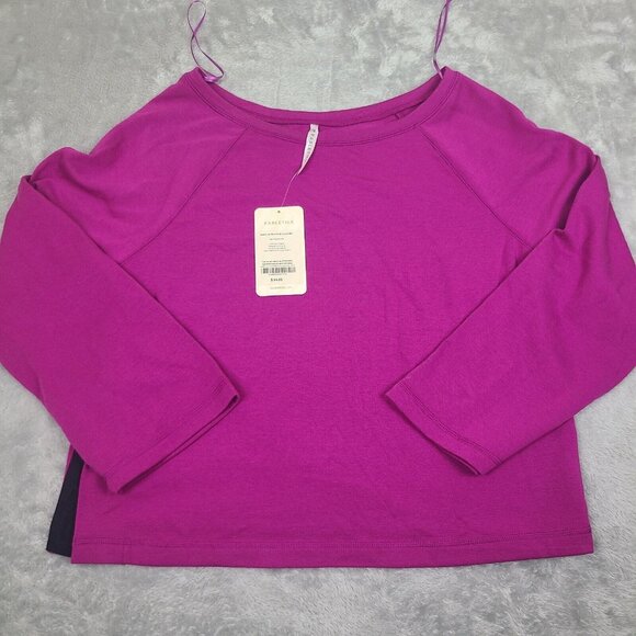 Fabletics Isabel‎ Wide Sleeve Pullover Sweatshirt Sz Medium Wine 0929 Womens - Picture 1 of 9